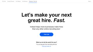 
                            1. Post a Job | Indeed.com