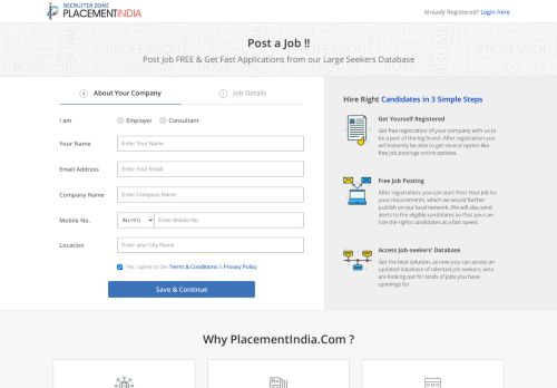 
                            8. Post a Job,Free Job Posting Sites India,Online Job Advertisement