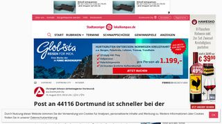 
                            7. Post an 44116 Dortmund ist schneller bei der Agentur für Arbeit ...