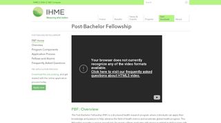 
                            12. Post-Bachelor Fellowship | Institute for Health Metrics and Evaluation