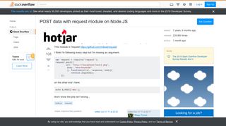 
                            1. POST data with request module on Node.JS - Stack Overflow