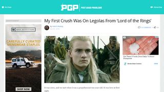 
                            10. Post Grad Problems | My First Crush Was On Legolas From 'Lord of ...