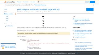 
                            10. post image or status with facebook page with api - Stack Overflow