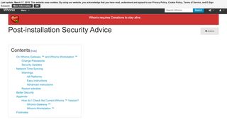 
                            2. Post-installation Security Advice - Whonix