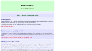 
                            12. Post Limit FAQ