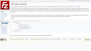 
                            6. Post login commands - FileZilla Wiki