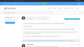 
                            4. Post Loop Bugs and Editing Options - SiteOrigin