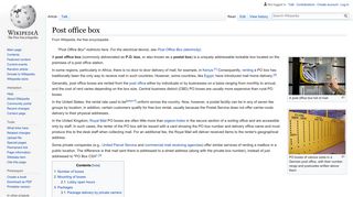 
                            12. Post office box - Wikipedia