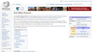 
                            13. Post Office Protocol – Wikipedia