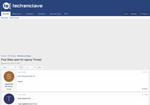 
                            12. Post Sites open for signup Thread | Page 8 | TechEnclave - Indian ...