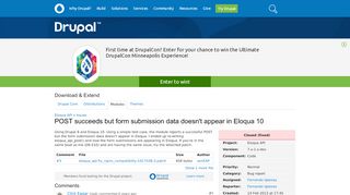 
                            12. POST succeeds but form submission data doesn't appear in Eloqua 10 ...