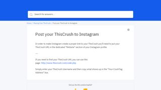 
                            3. Post your ThisCrush to Instagram | ThisCrush