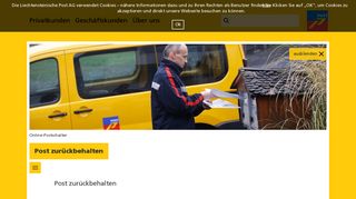 
                            6. Post zurückbehalten - Liechtensteinische Post AG