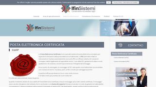 
                            12. Posta Elettronica Certificata - Ifin Sistemi