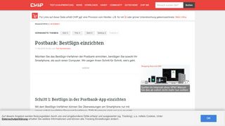 
                            6. Postbank: BestSign einrichten - CHIP