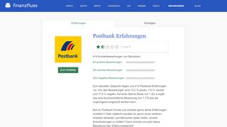 
                            7. Postbank Erfahrungen: 44 Bewertungen | Finanzfluss