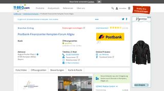
                            6. ▷ Postbank-Finanzcenter Kempten-Forum Allgäu | Tel. (0228 ...