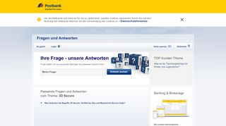 
                            6. Postbank Fragen und Antworten: 3D Secure