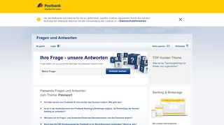 
                            5. Postbank Fragen und Antworten: Passwort