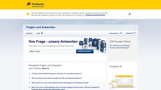 
                            7. Postbank Fragen und Antworten: Sperre