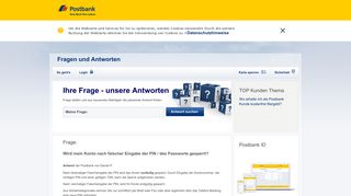 
                            2. Postbank Fragen und Antworten: Wird mein Konto nach falscher ...