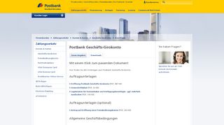 
                            7. Postbank: Geschäfts-Girokonto - Downloads