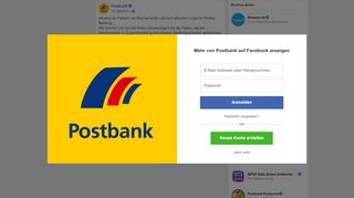 
                            7. Postbank - Hinweis zu Fehlern am Wochenende und zum ...