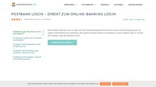 
                            7. Postbank Login ▷ Direkt zum Online Login der Postbank