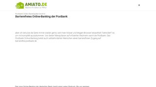 
                            9. Postbank Online Banking Barrierefrei | Barrierefreies Online-Banking ...