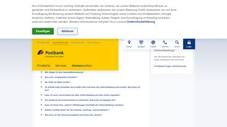 
                            7. Postbank: Online-Banking - Fragen?