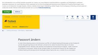 
                            5. Postbank: Passwort ändern