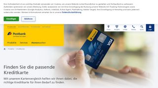 
                            10. Postbank: Schnell und bequem Kreditkarte beantragen