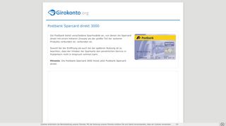 
                            8. Postbank Sparcard direkt 3000 (Plus) – Top oder FLOP??