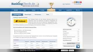 
                            9. Postbank SparCard direkt | BankingCheck.de