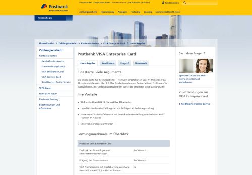 
                            10. Postbank: VISA Enterprise Card