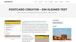 
                            11. PostCard Creator – ein kleiner Test – BildRaum - Andreas Lanz