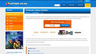 
                            8. Postcode Lottery Results Checker