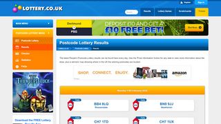 
                            5. Postcode Lottery Results