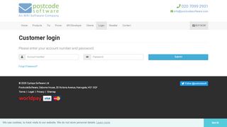 
                            12. Postcode Software - Postcode Software - Customer login