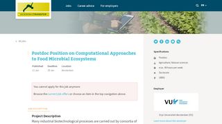 
                            6. Postdoc Position on Computational Approaches to Food Microbial ...