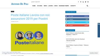 
                            11. Poste italiane Lavora con noi: assunzioni 2019 per Postini - Antonio ...