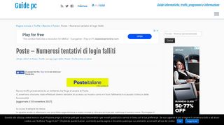 
                            4. Poste – Numerosi tentativi di login falliti – Guide pc