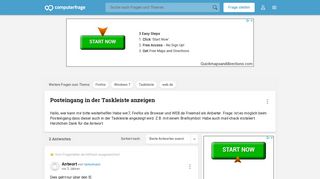 
                            10. Posteingang in der Taskleiste anzeigen (Windows 7, Firefox, web.de ...