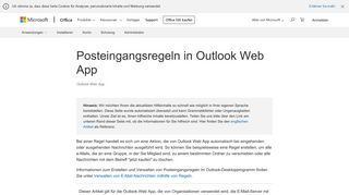 
                            7. Posteingangsregeln in Outlook Web App - Outlook - Office Support