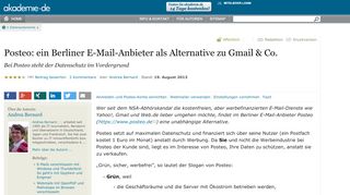 
                            4. Posteo: ein Berliner E-Mail-Anbieter als Alternative zu Gmail & Co ...