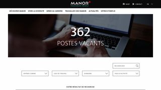 
                            3. Postes à pourvoir | Manor Jobs