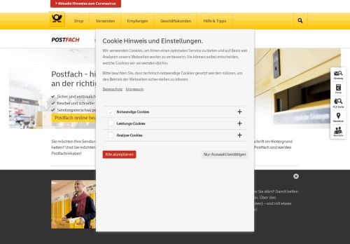 
                            1. Postfach - Briefe flexibel erhalten | Deutsche Post