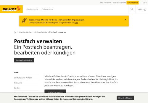 
                            9. Postfach verwalten - Die Post