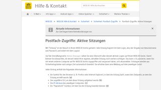 
                            4. Postfach-Zugriffe: Aktive Sitzungen - WEB.DE Hilfe