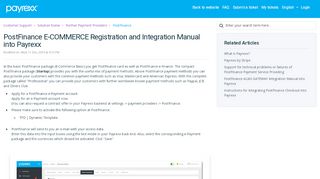 
                            11. PostFinance E-COMMERCE Registration and Integration Manual into ...